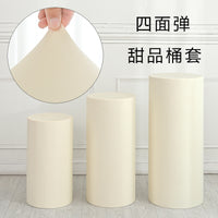 Cylindrical Dessert Table Cover Set for Weddings and Parties