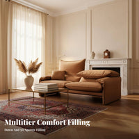 Italian Design Three-Seater with adjustable rearrests designer-inspired Sofa Vintage Inspired Couch Adjustable rearrest for Homeowners, Families, Lounge Area, Home Office