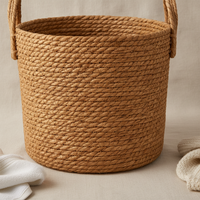 Handwoven Bamboo Wicker Storage Basket Nordic Style Flower Basket Large Capacity Floor Decor