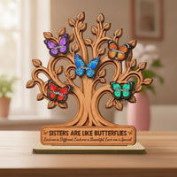 Sister Memorial Plaque Remembrance Wooden Plaque with Stand Thoughtful Desk Decor Sign for Sisters, Shelf, Mantel