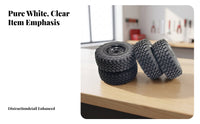 4 Pieces Wheel Rims High Grip RC 4x4 Vehicle Tire Set Rough Terrain Tires