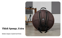 Steel Drum Hard Shell Case Shock-Absorbing Steel Drum Backpack Thickened Padding Padded Drum Backpack for Adults, Drummers, Storage, Performance