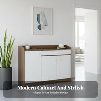 Narrow Shoe Storage Cabinet Space Saving Shoe Storage Cabinet Large Capacity Household Furniture for Families, Homeowners, Entryway, Corridor, Mudroom