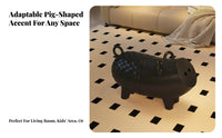 Cartoon Pig Side Table Multi-Functional Creature Storage Box Large Capacity 40L