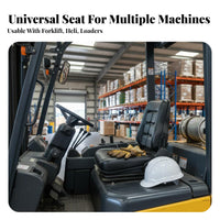 Adjustable Slide Rails Forklift Seat Easy Installation Universal Forklift Seat Includes Safety Belt