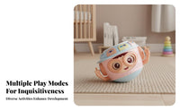 Tumbler Character Drum Early Learning Wobble Toy Musical Toy Wobble and Roll Action for Infants, Young Children, Floor Activity