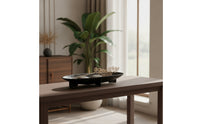Hammered Metal Tray Modern Aluminum Tray Handcrafted Bowl for Coffee Table, Sideboard
