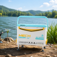 Waterproof Fishing Tackle Box, 26L Polymer Fishing Box with Latch, Portable for Carp Anglers & Terminal Tackle