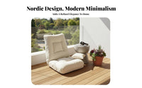 Ergonomic Support Adjustable Backrest Lounger Removable and Washable Cover Adjustable Backrest Seat Thickly Padded Floor Chair Soft Cushioning for Apartment Dwellers, Distant Workers, Living Room, Balcony, Small Apartments, Bay Window