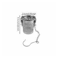 Stainless Steel Seasoning Basket Fine Mesh Locking Herb Strainer for Home Cooks