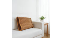 Imitation Rattan Contour Neck Support Pillow Washable Neck Support Pillow Curved Cushion Contoured for Bed