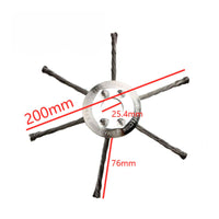 Central Mounting Hole Metal Wire Undesired Growth Cutter Head Silver-Colored Circular Grass Cutter Attachment