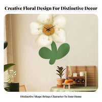 Drill-Effortless Installation Silent Decorative Clock Modern Design 3D Decorative Clock Non-Ticking for Renters, Adults, Bedroom, Study