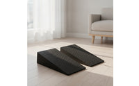 Textured Slant Board with Markings Compact Stretching Wedge Sturdy Calf Stretcher Long-Lasting for Athletes, Yogis