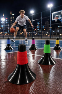 Basketball Dribbling Cones, Training Aids for Kids, Agility Markers, Slalom Cones