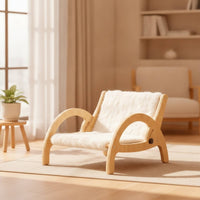 Cat Lounge Chair Easy to Hygienic - Cat Lounger with Wooden Frame Detachable Furniture for Cats, Window Sill