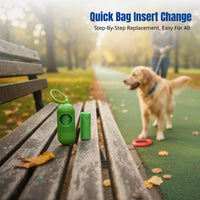 14 Pieces Capsule-Shaped Bag Holder with Fastener Refillable Dog Poop Bags Watertight Lightweight