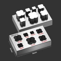 Precise Alignment Cuban Link Stamping Die Clean Cuts Bone Shape Disc Cutter Shock Resistant Dog Bone Jewelry Punch Easy to Use for Workshop