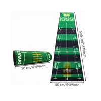 Golf Practice Mat TPR Backing Indoor Putting Mat Indoor Putting Green Easy Storage Golf Practice Even-Rolling Roll for Golfers