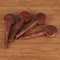 4 Pieces Rosewood Cello Pegs Tapered Cello Tuning Pegs Instrument Parts for Cellists