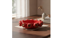 Ceramic Bowl with Tomatoes Glazed Fruit Bowl with Fruit-Themed Design Glossy Tomato Serving Dish for Home Stylists, Hosts, Dining Table