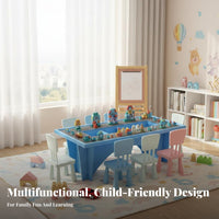 Construction Block Table Youngster Design Multi-Activity Play Table Educational for Preschoolers, Young Children, Childcare Facility, Kindergarten