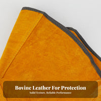 Heat-Proof Proof Metal Joining Hood Fireproof Stitching Cowhide Metal Joining Hood Adjustable Fit for Welders, Metalworkers, Grinding