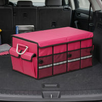 Car Trunk Storage Box with Lid Space-Saving for Travelers, Campers