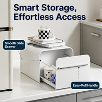 Small Pull Out Drawers for Cabinets, Carbon Steel Drawer Organiser, Kitchen Storage Drawers, Surface Mount Pantry Organiser
