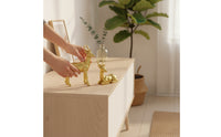 Gold Deer Figurines Shiny Deer Statues Sculpted Stag Figurines Sturdy for Living Room