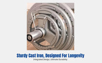 Barbell Set, Large Hole Painted Cast Iron Plates, Home Fitness, Leg Press, Weightlifting Equipment, Dense Cast Iron
