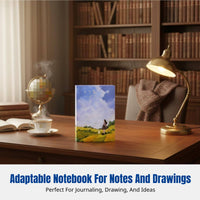 Illustrated Notebook, Creative Thick Hardcover, Vintage Full-Color, Artistic Cover, Portable, Multiple Themes