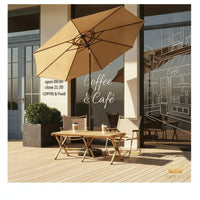 UPF50plus Crank Patio Umbrella with Tilt Octagonal Outdoor Umbrella with Base Adjustable Sun Shade Protection for Homeowners, Backyard