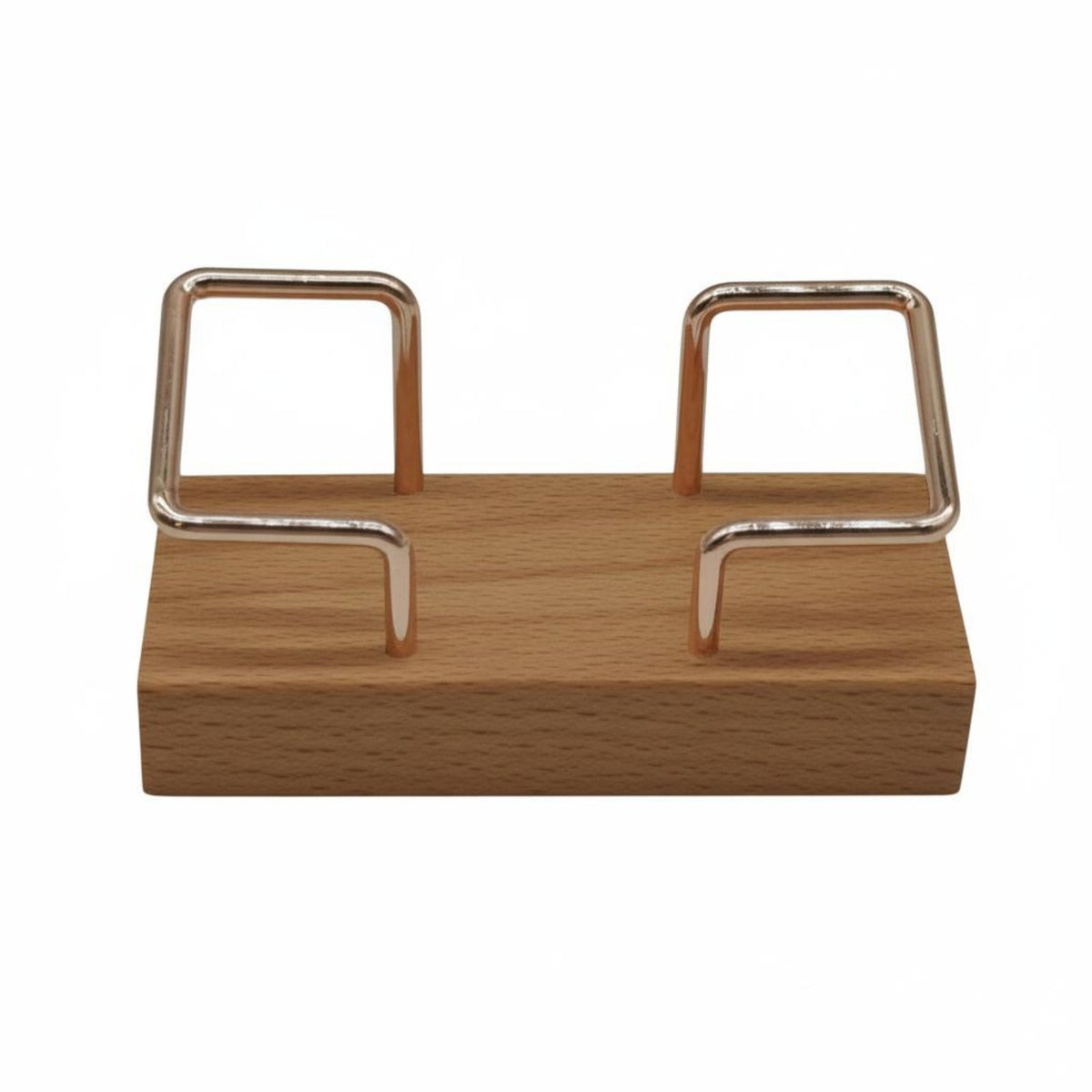 Card Holder with Wooden Base Desktop Business Card Holder Compact for Professionals