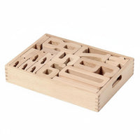 Wooden Number Tiles Set Early Education Math Counting Blocks Wood Number Stacking Toy for Preschoolers, Classroom