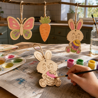 Easter Wooden Ornaments for DIY Party & Holiday Decor