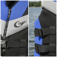 Adjustable Swim Vest with Zipper Secure Safety Vest with Straps Padded Life Jacket Quick-Dry for Swimmers, Surfing, Fishing