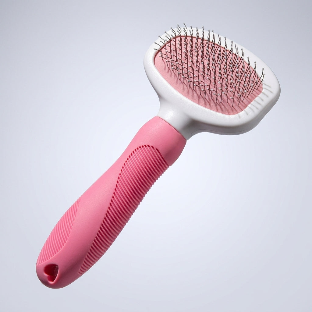 Cat Brush and Pet Hair Remover for Dog Grooming, Professional Dog Brush with Wire Pins and Handle, Detangling Comb for Long-Haired Cats, 1 Pack
