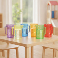 6 Pieces Plastic Measuring Cups Graduated for Sensory Table, Classroom, Teachers