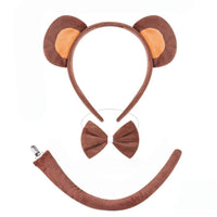 Monkey Hair Hoop Soft and Comfortable Headband Lightweight Primate Ears Headband for Kids, Halloween, Themed Events, School Plays