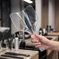 Face Guard with Handle Curved Haircut Face Guard Plastic Sturdy for Hairstylists, Haircutting, Barbershop