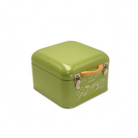Metal Storage Box Green Storage Box with Lid Portable Lidded for Gardeners, Hobbyists, Potting Shed, Greenhouse, Garden
