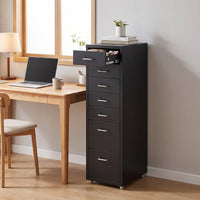 8-Drawer Cabinet with Wheels Metal Drawer Cabinet Space-Saving Rolling Cart with Drawers for Professionals, Students, Home Office, Dorm Room