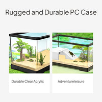 Turtle Tank with Basking Platform, Clear Desktop Terrarium