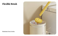 Toilet Brush Set Drill Installation Toilet Scrubber with Heads Single-Action Release Lavatory Accessory