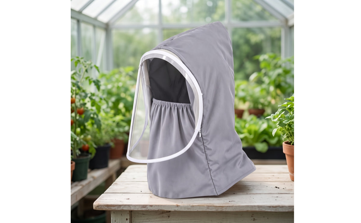 Hooded Face Cover with Visor Breathable Full Face Protection Hood Waterproof Spraying Hood with Visor for Painters, Gardeners Application