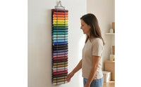 Sturdy Hanging Roll Organizer Cylindrical Slots Vertical Roll Storage Bag Oxford Cloth Vinyl Storage Organizer PVC