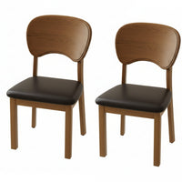 sturdy Wood Construction Curved rearrest Side Chair Retro Design Upholstered Side Chair Walnut Finish Dining Seat mid-century-centuryera aesthetic for Restaurant Owners, Homeowners, Interior Designers, Kitchen, Study, Home Office, Living Room
