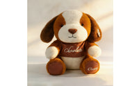 Stuffed Dog Cuddly Dog Doll Puppy Stuffed Animal Huggable Stuffed Puppy Adorable for Children, Playroom, Nursery