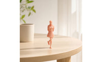 Unpainted Schoolgirl Figure Blank Miniature with Long Hair Standing Compact for Hobbyists, Collectors